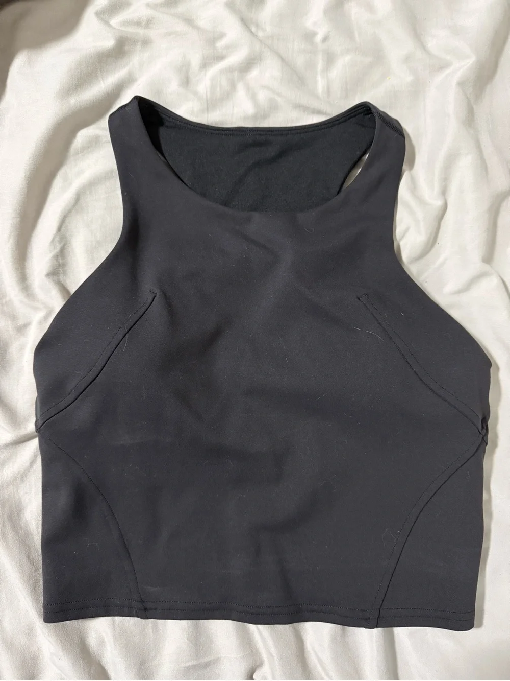 lululemon athletica Black Racerback Crop Tank
